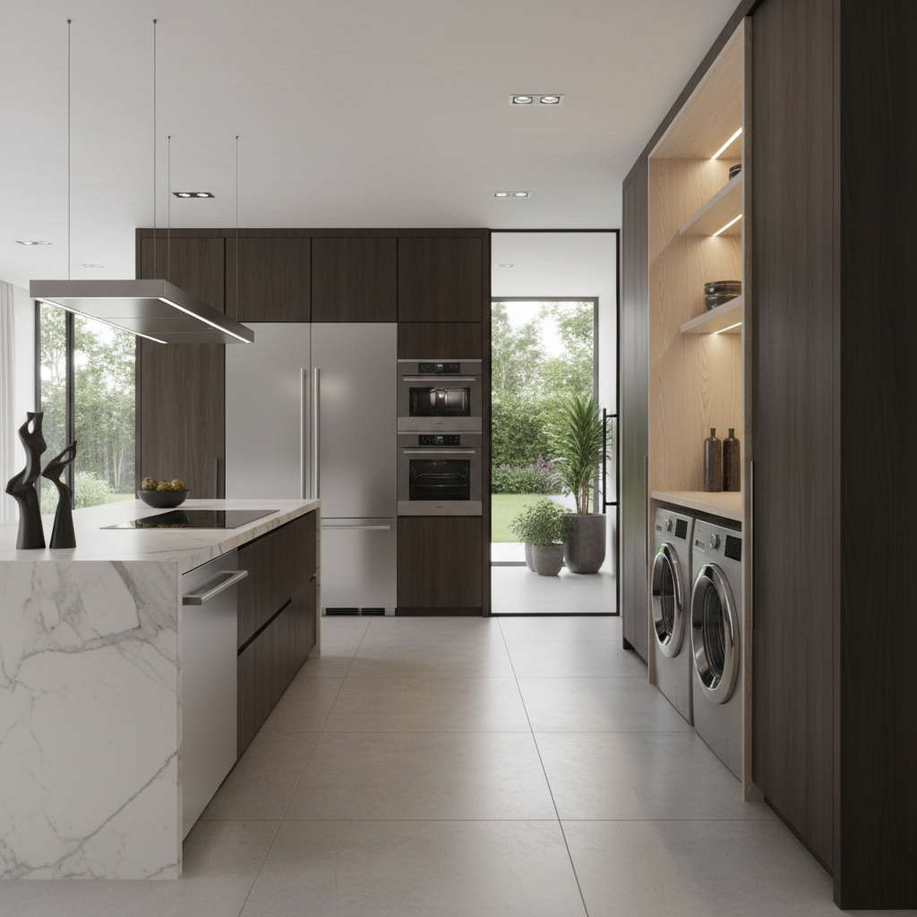 Premium home appliance suite in a luxury environment